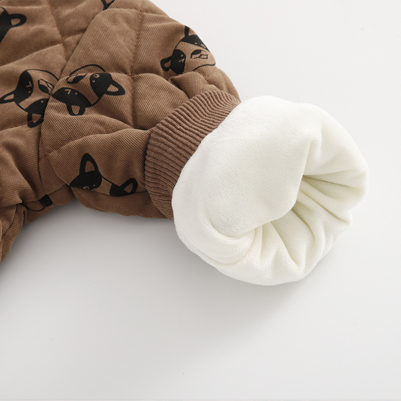 Abrigo de bebé otoño e invierno ropa acolchada de algodón con forro polar ropa engrosada para niños chaqueta acolchada de algodón de invierno ropa acolchada de algodón para niños ropa acolchada de invierno para bebés