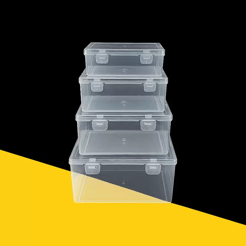 珠串鱼钩螺丝透明储物盒手机壳数据线pp收纳盒五金工具零件防尘盒