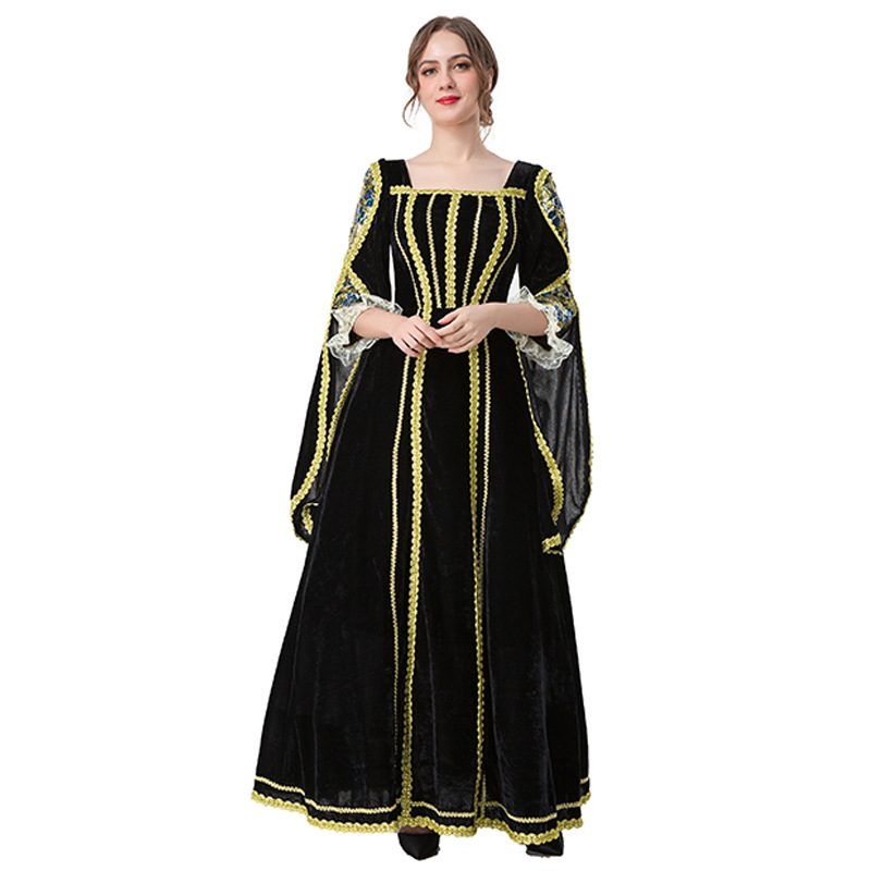 Nieuwe Halloween middeleeuwse hof cosplay prinses drama performance jurk_voghion.com