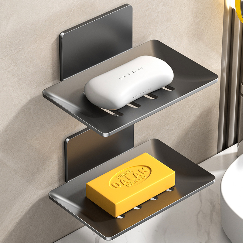 Soap box punch-free wall-mounted soap box does not accumulate water…
