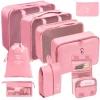 Cosmetic bag, fuchsia set