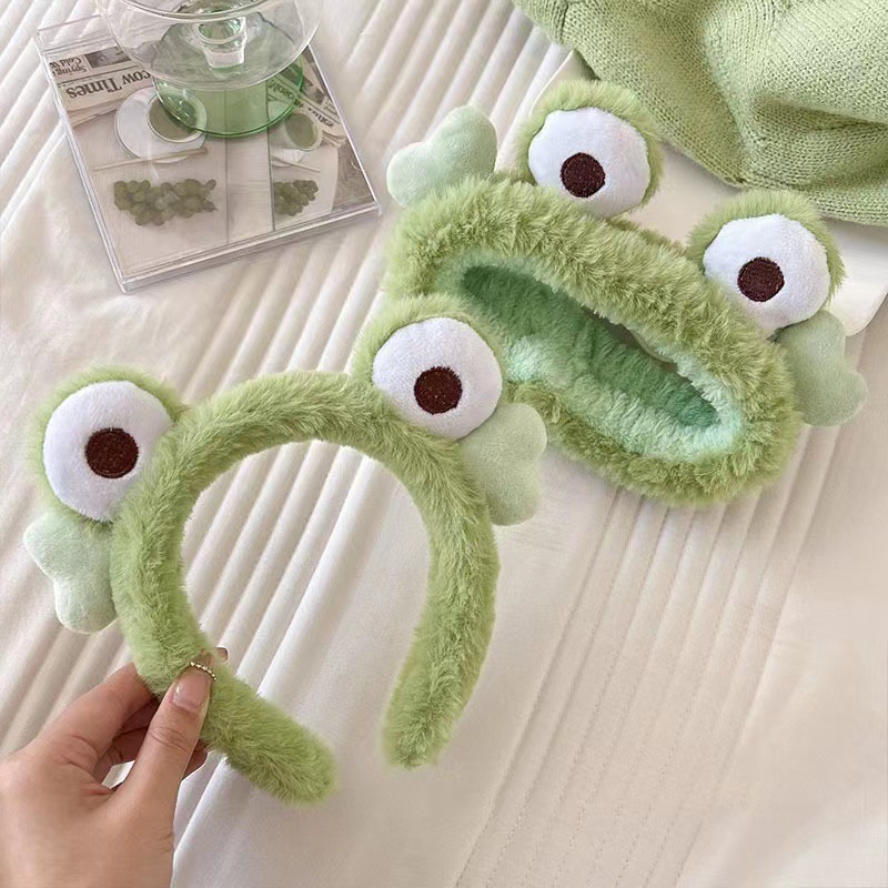 2024 Rana lindo peludo banda de pelo máscara facial banda de pelo nueva banda de pelo lavar la cara banda de pelo banda de dibujos animados banda de pelo toque