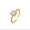 One size fashionable brand ring, small design zirconium, light luxury style, french style