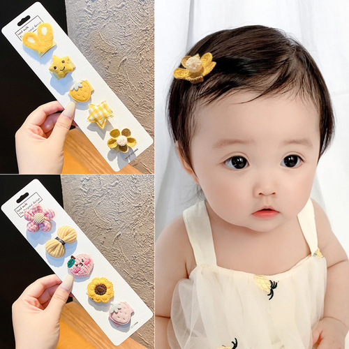 Infant hair clip cloth bag headband cute children's hair clip baby does not hurt the hair clip princess hair clip hair accessories