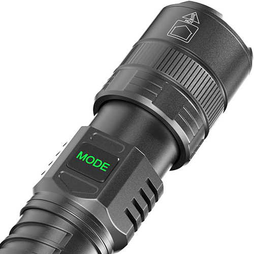 Cross-border XHP99 LED bright flashlight USB charging zoom electronic display camping portable flashlight manufacturer wholesale
