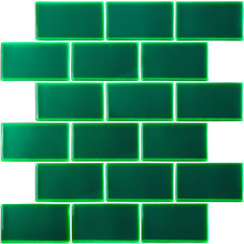 跨境专供3D立体晶亮仿瓷砖滴胶墙贴自粘厨房防水防潮背景墙定制