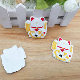 招财猫手工DIY配件PVC软胶材质头饰发饰驾驶证包包现货厂家直销