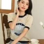 夏季字母撞色新款t恤