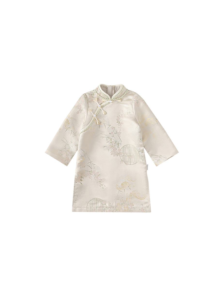 Yubao ropa infantil de otoño vestido de estilo chino primavera y otoño nuevo chino cheongsam vestido vestido antiguo vestido infantil image 6