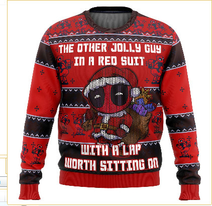 Linda asta asta Santa Claus estampado 3D hombre casual todo fósforo hombro recto manga larga suéter suelto cuello redondo suéter