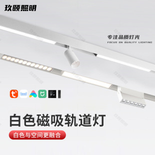 磁吸轨道灯嵌入式客厅家用无主灯批发明装暗装led磁吸灯射灯轨道-阿里巴巴