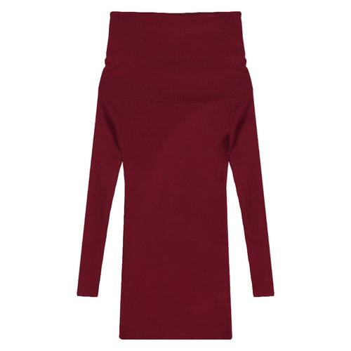 French-style spicy girl off-shoulder dress—women’s autumn/winter new tight-fitting, figure-flattering inner layer hip-hugging short skirt—perfect for festive occasions.