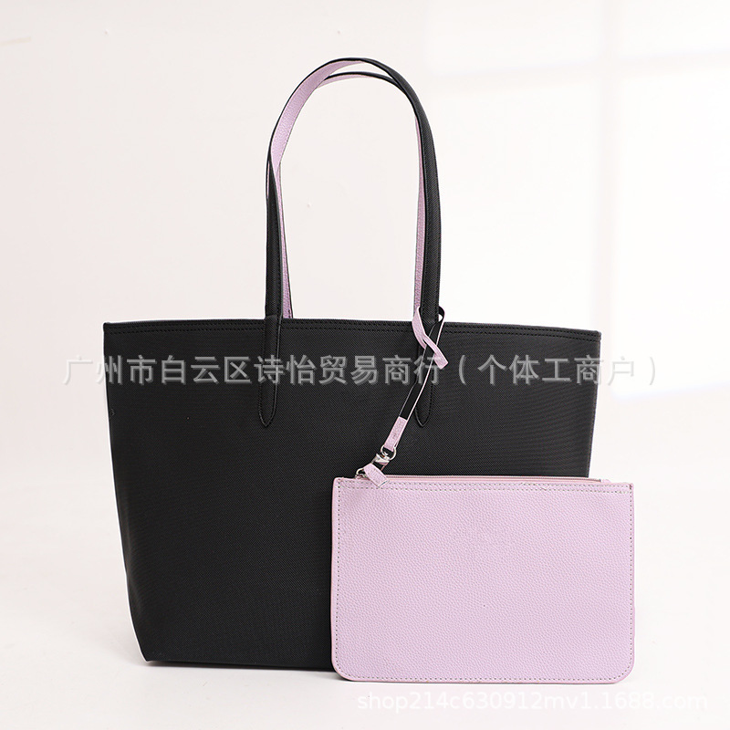 2024 French New Crocodile Bag Double-Sided Dual-Purpose Commuter Bag Single Shoulder Satchel Shopping Bag Large Tote Bag