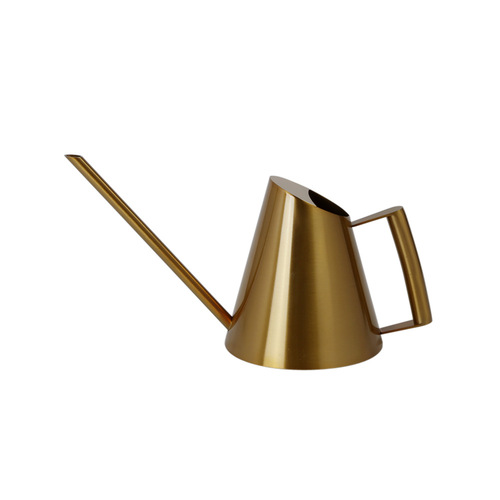 Stainless steel watering kettle, golden retro flower watering kettle, tapered small bronze flower kettle, home indoor gardening watering kettle