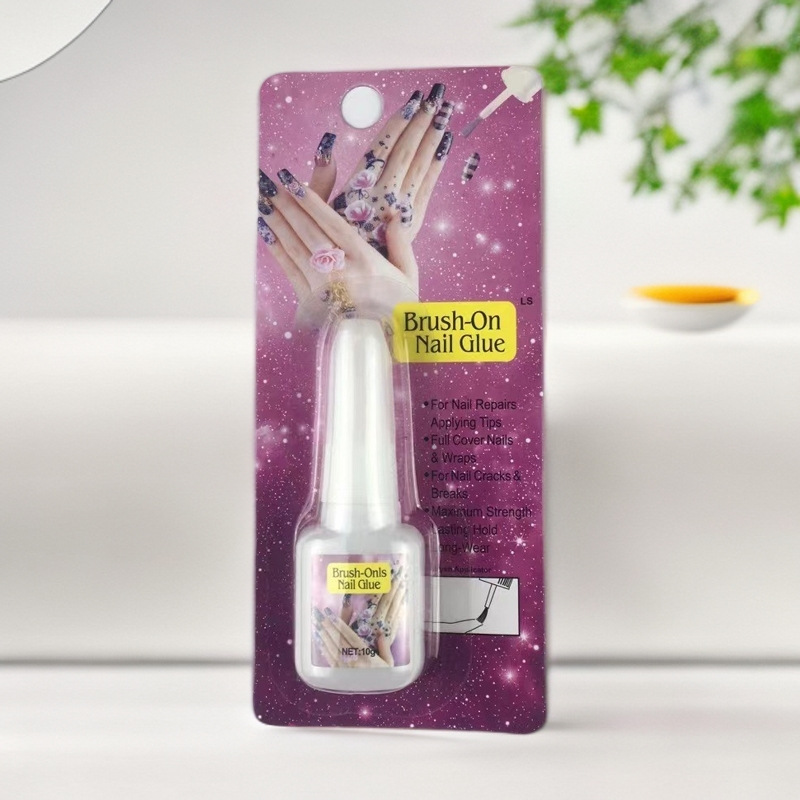 10g带刷美甲胶水甲片速干防水穿戴甲专用牢固粘合剂