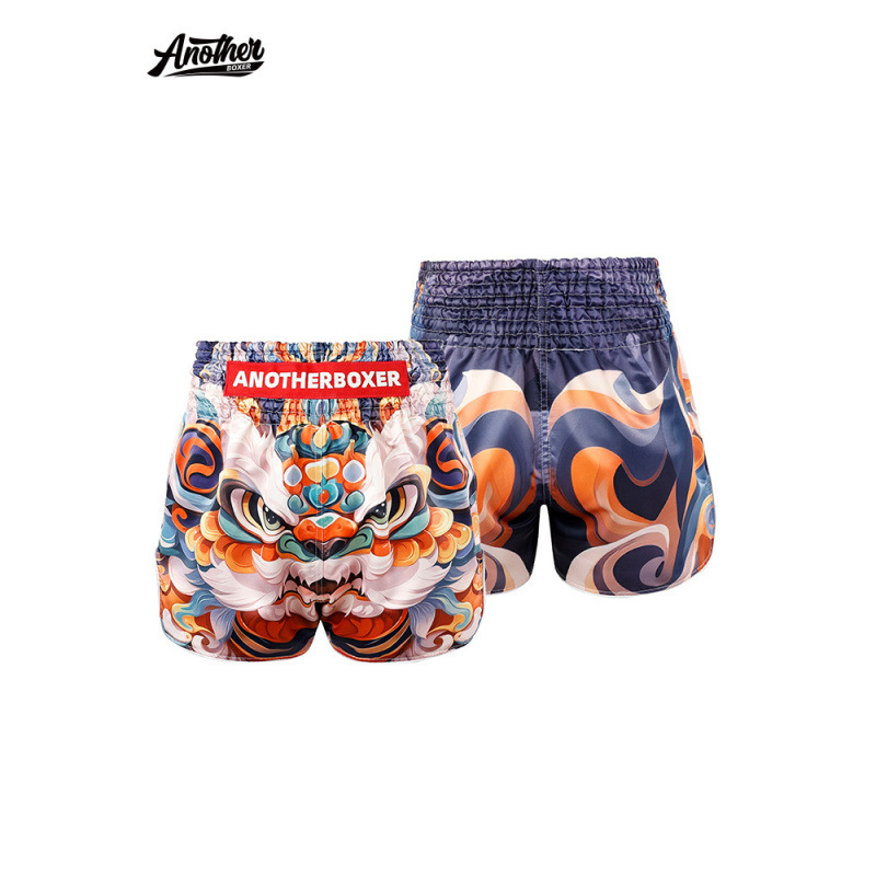 ANOTHERBOXER New Lion Dance Fighting Sanda Training Pants for Men, Professional UFC Pants, Boxing Shorts