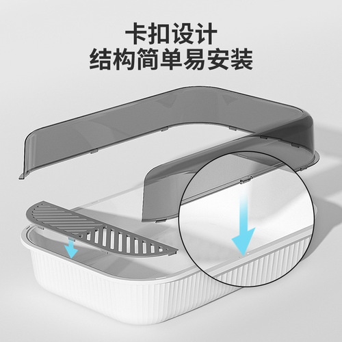 Cat Litter Box Semi-Closed Cat Toilet Cat Litter Pan Pet Supplies New Cat Litter Box Wholesale Shipping