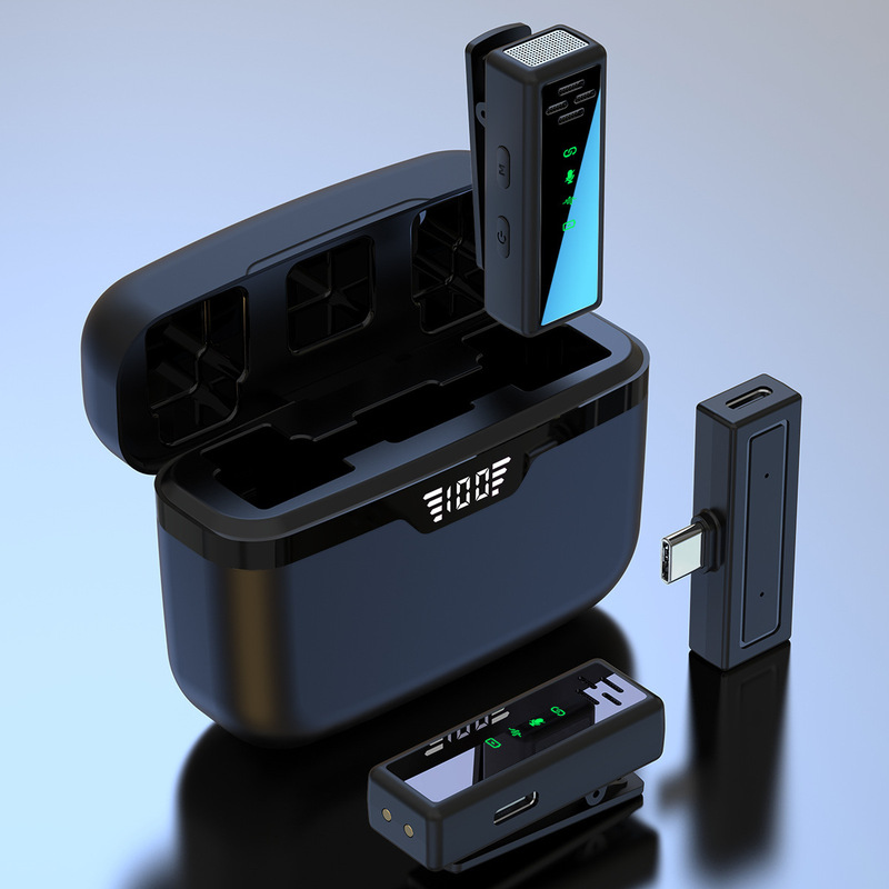 国境を越えた新製品j80無線クリップマイク私モデルデジタル充電倉庫ノイズリダクション中継ミニラジオマイク|undefined