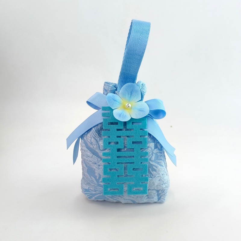 파란색 + 창시 펠트 + 꽃