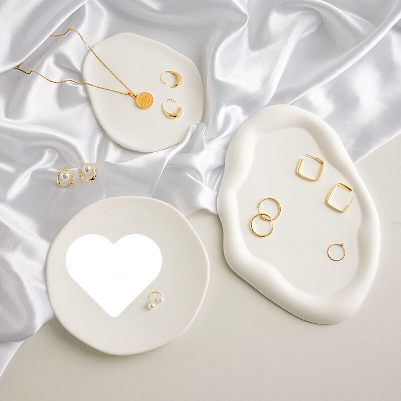 Jewelry Display Props Plaster Tray Style Popular Storage Plate Matte Manicure Display Decoration Ornaments Photo