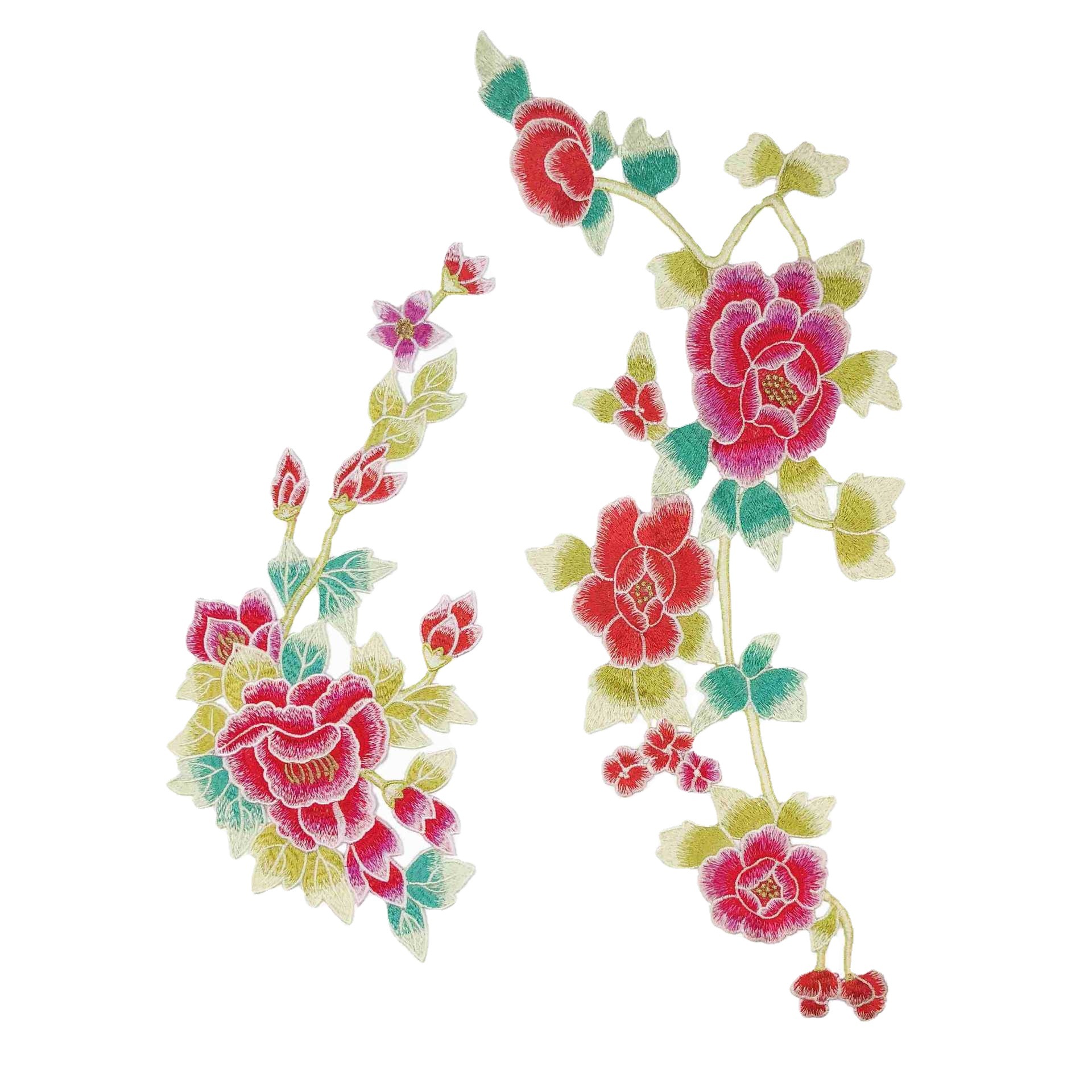 新款水溶刺绣彩色布贴DIY旗袍补丁舞蹈服装贴花辅料批发花朵批发