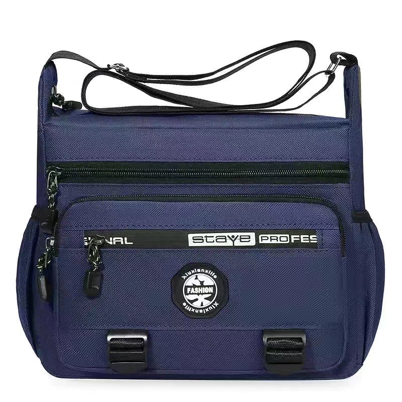 Bolsa de mensajero de los hombres de múltiples capas de cinco capas de gran capacidad Bolsa de hombro de los hombres mochila impermeable resistente al desgaste multi-Bolsillo Bolsa de negocios