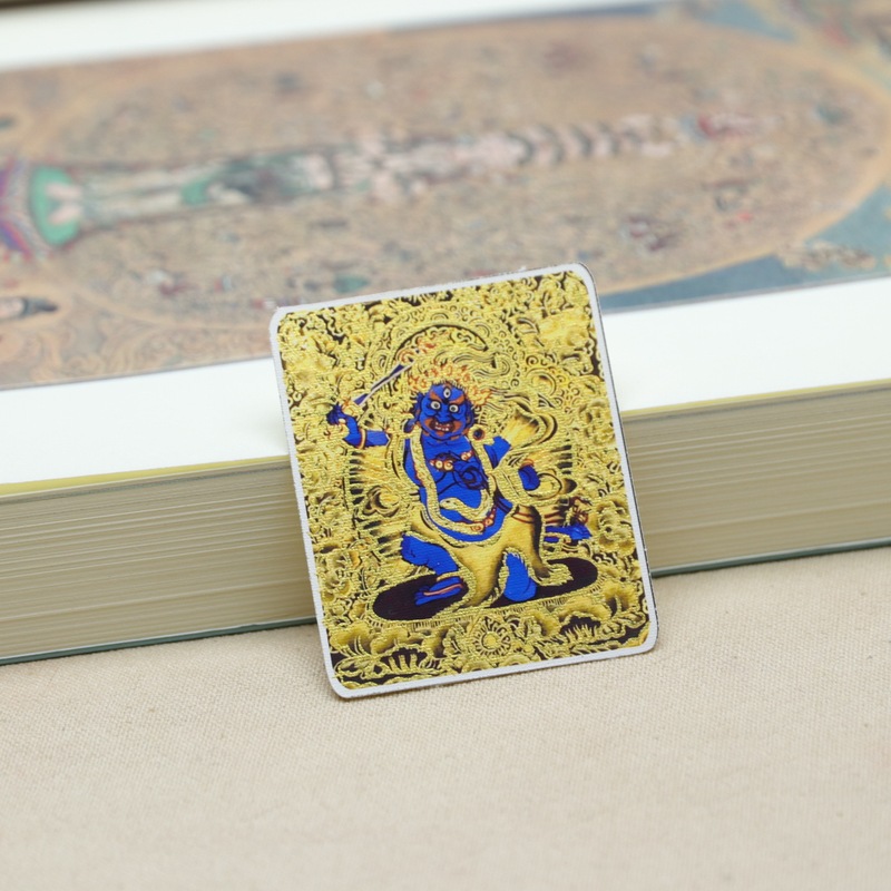 手描きの金張りチベット風五台山五八守護タンカ卸売ペンダントペンダントポータブル仏陀|undefined