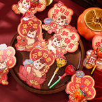 新年卡通棒棒糖卡纸励志祝福文字贺卡马年装饰卡送学生精致插卡