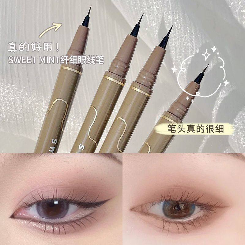 Sweet Mint Liquid Eyeliner Pen for Beginners, Long-Lasting, Waterproof, Non-Smudgeable, Non-Fading, and Sweat-Proof for Lower Eyelashes