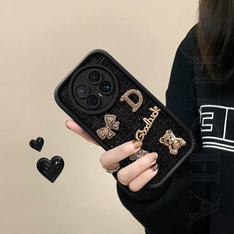 For Huawei Mate70 Phone Case Silicone Drop-resistant mate60pro Cartoon 50 Advanced Sense Metal Bear For Huawei Mate70 Phone Case Silicone Drop-resistant mate60pro Cartoon 50 Advanced Sense Metal Bear