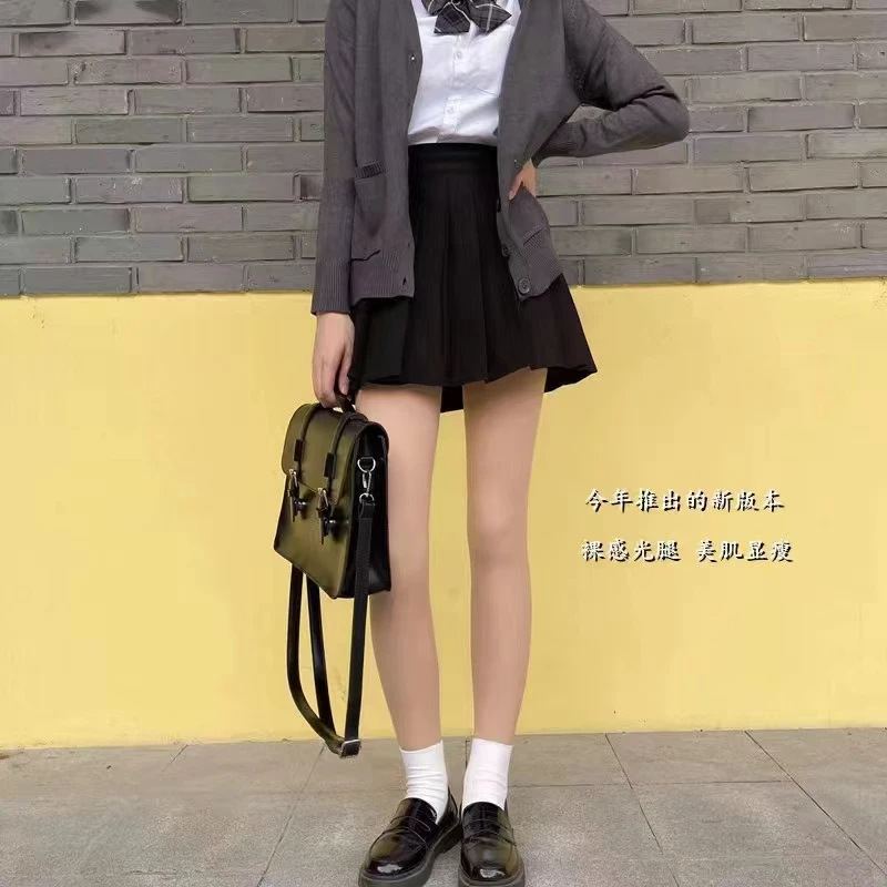 가벼운 다리 아티팩트 봄과 가을 얇은 벌거 벗은 초자연 두꺼운 아름다운 다리 살 난 외부 착용 높은 허리 실크 스타킹 레깅스