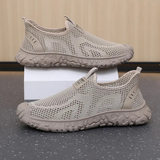 T01 Giày nam dệt flyknit - màu nâu [hộp]