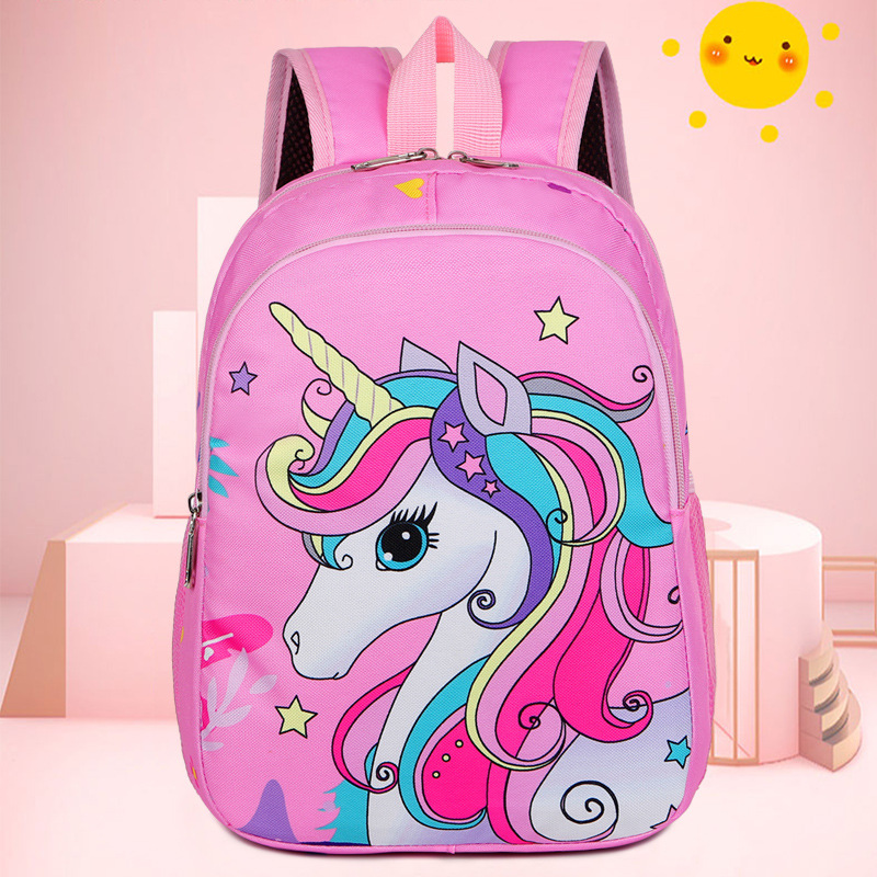 Comercio exterior kindergarten schoolbag 2-6 años de edad gran capacidad Unicorn Girl mochila de primer grado