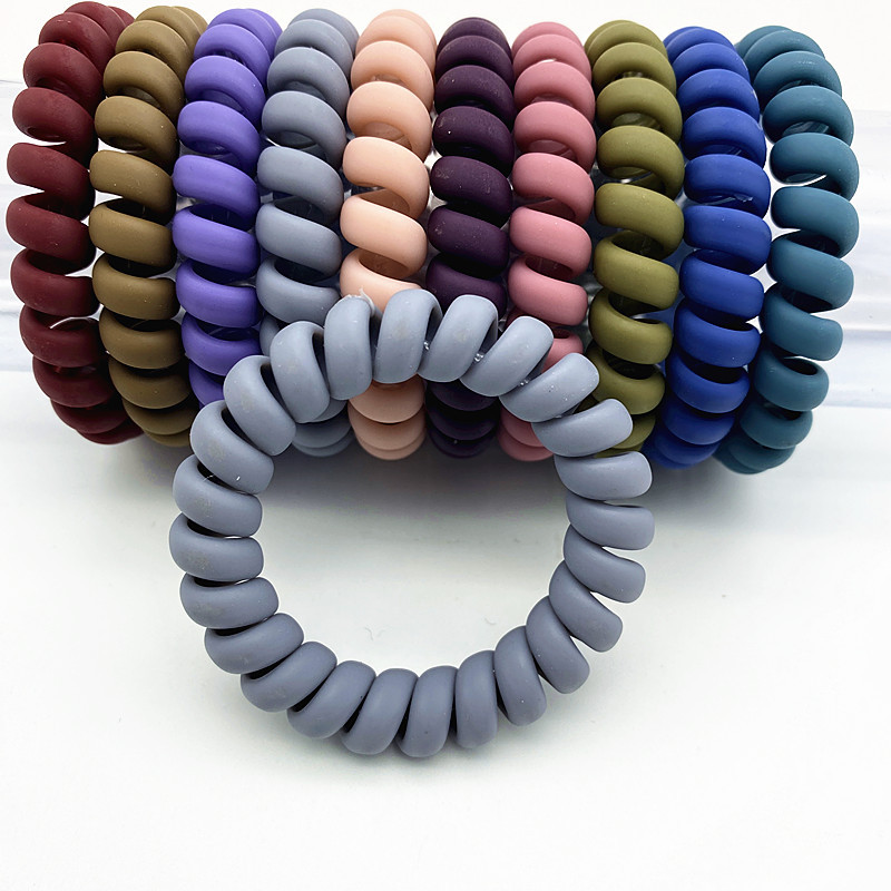 Simple Frosted Telephone Line Hair Ring display picture 6
