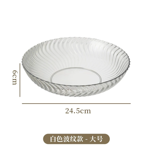 White-large corrugated fruit plate