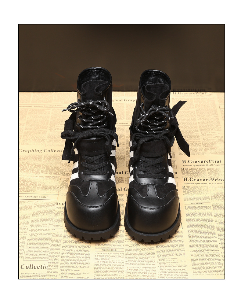 Boot nữ đế dày nâng chiều cao phong cách retro Anh Quốc — màu nâu chi tiết 16