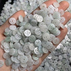 ミャンマーの翡翠a商品の玉器の金銭はdiyの部品を掛けます。