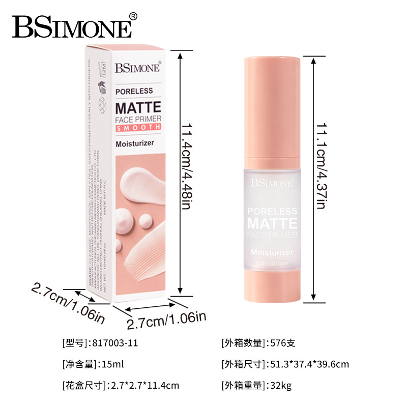 Corrector de tono de piel iluminador, hidratante y nutritivo, con textura gel, minimizador de poros, base de maquillaje sin grumos para personas que no quieren complicarse.