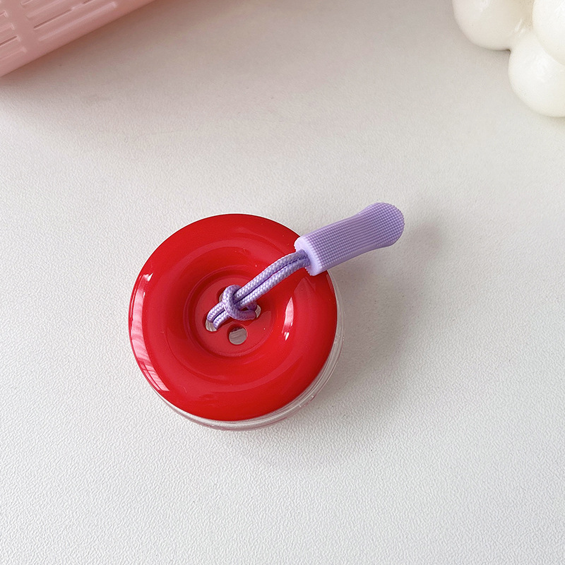 _0013_透明支架-纽扣毛毛虫-红色