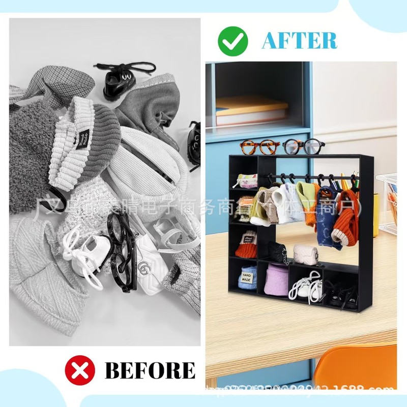 跨境Doll Accessories Display Box 娃娃配件展示盒 人物服装收纳|undefined