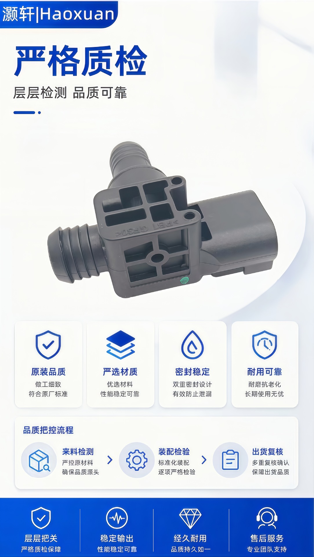 Customized wholesale production of automotive air conditioning pressure sensors, automotive parts pressure sensors, and knock sensors
