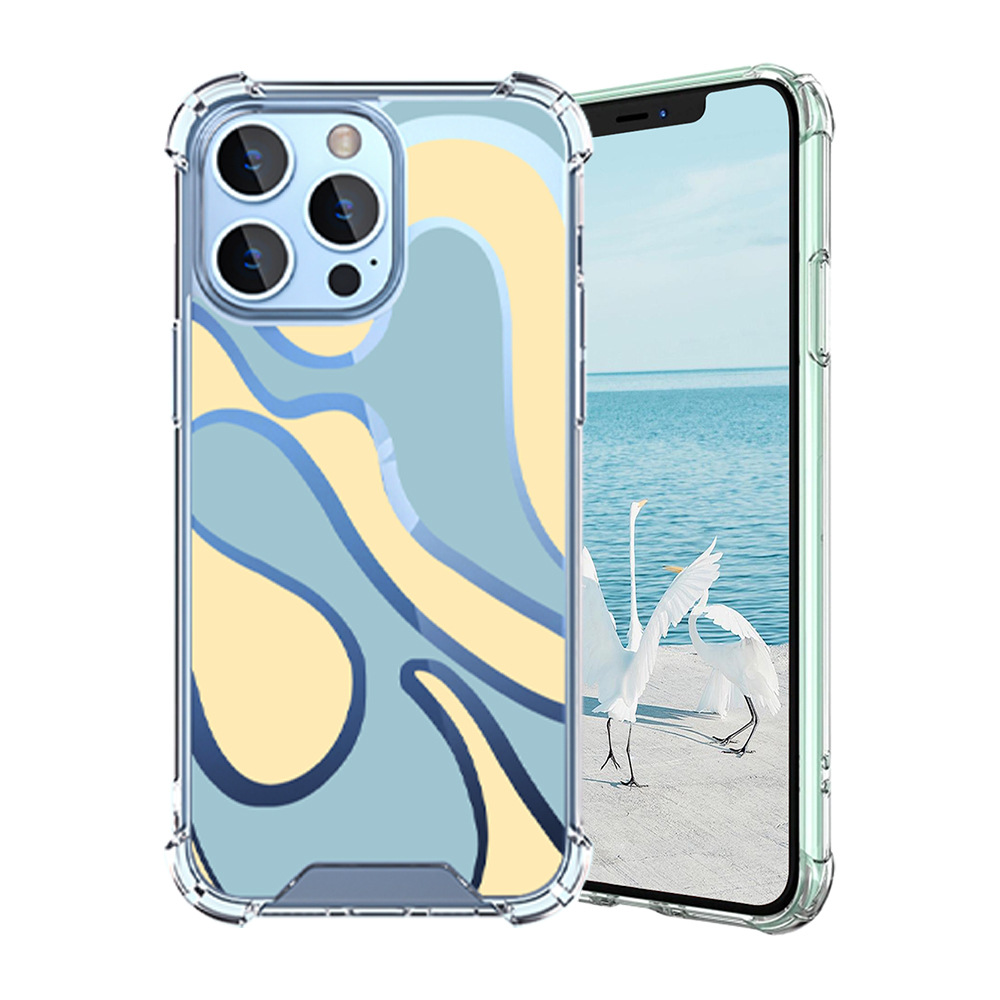 50g Weight iPhone Applicable Brands Phone Cases Classification Pc, tpu Material Waves Pattern Simple Style Style Pc Tpu Waves Simple Style Phone Cases Phone Accessories 12