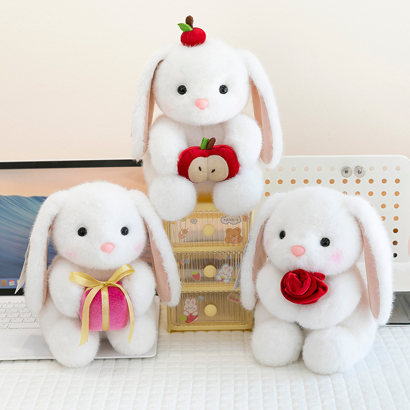 インターネット有名人のかわいいローズウサギの人形ぬいぐるみ人形かわいいウサギのギフト女の子と子供のためのなだめる人形ギフト|undefined