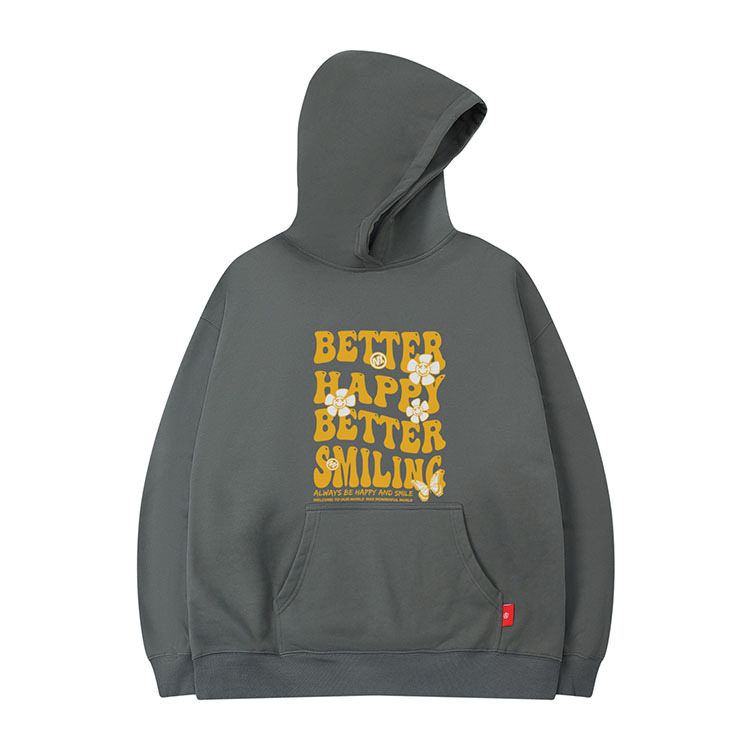 Herren Kapuzenpullover Schwer Mit Daisy Motiv Und Samtfutter_voghion.com