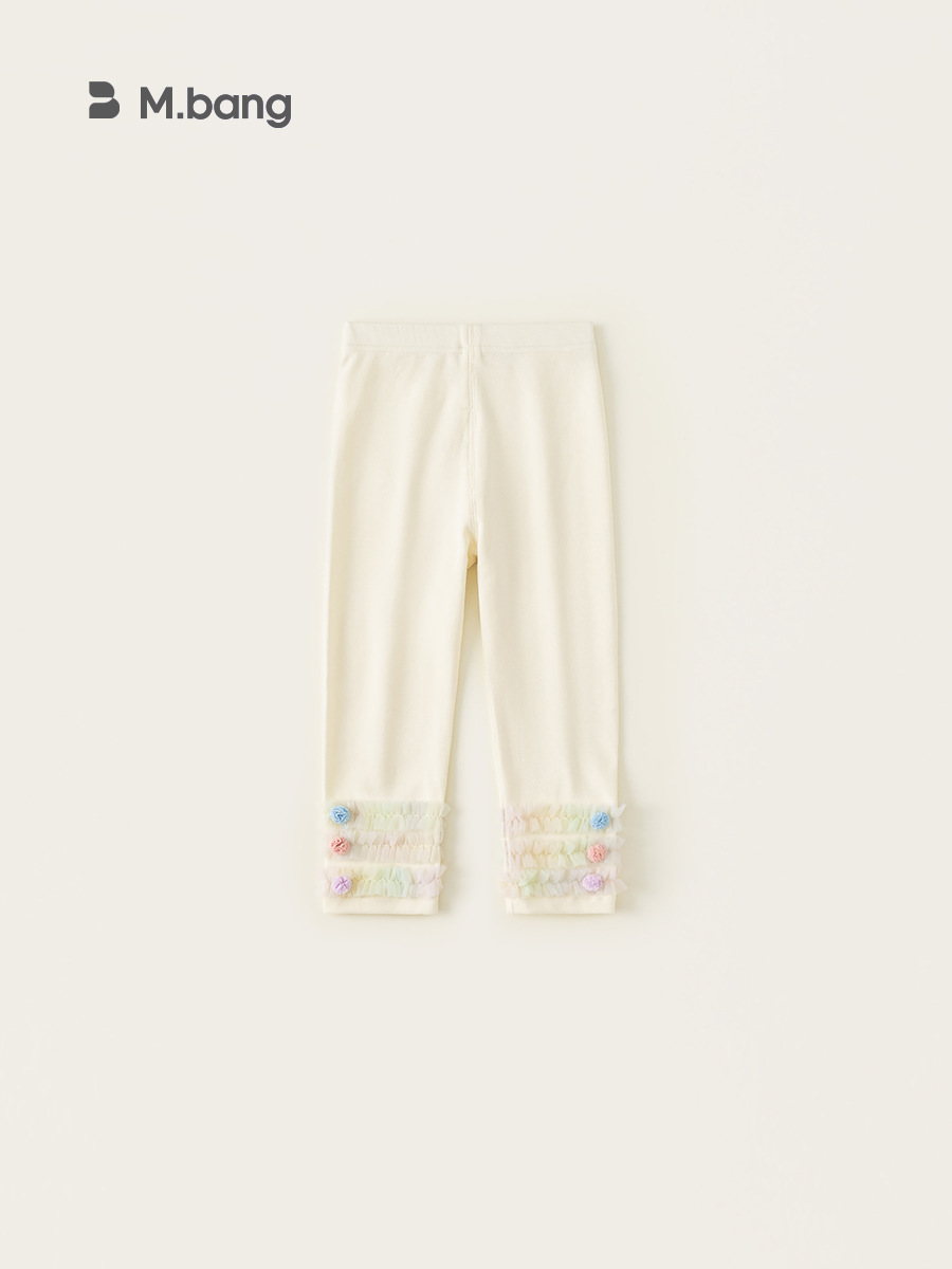 Youbao ropa para niños leggings para niñas primavera y otoño nuevos pantalones de encaje de malla para niños pantimedias de color sólido para niñas