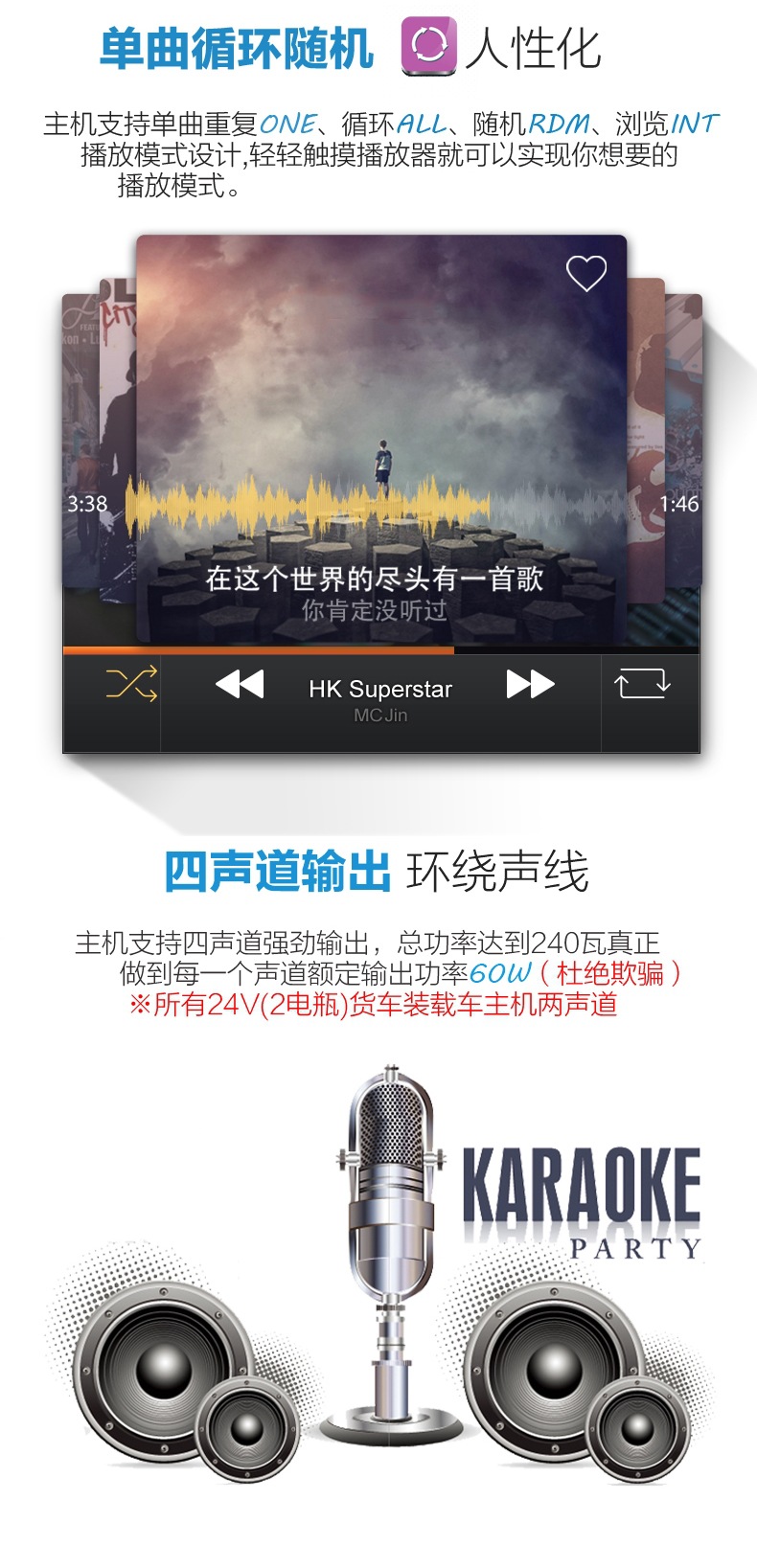 Car Radio Universal 12V/24V Audio Host Bluetooth Mp3 Player Wuling Truck Car Cd Card Player