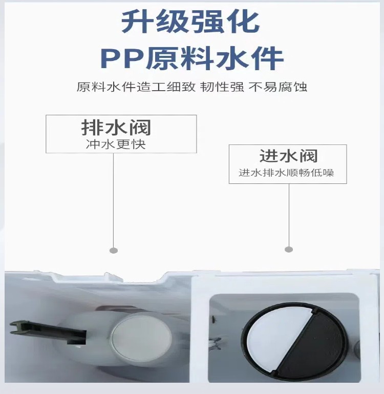 Rural toilet wall-mounted water tank with large flushing force thick model, bathroom household toilet squat toilet flushing tank accessory set Item Picture