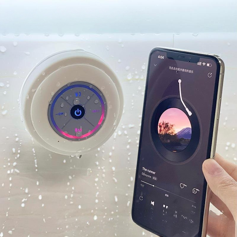 Bathroom Waterproof Bluetooth Speaker Without Punching Wall-Mounted Wireless Audio Portable Bathroom Student Dormitory Home Car