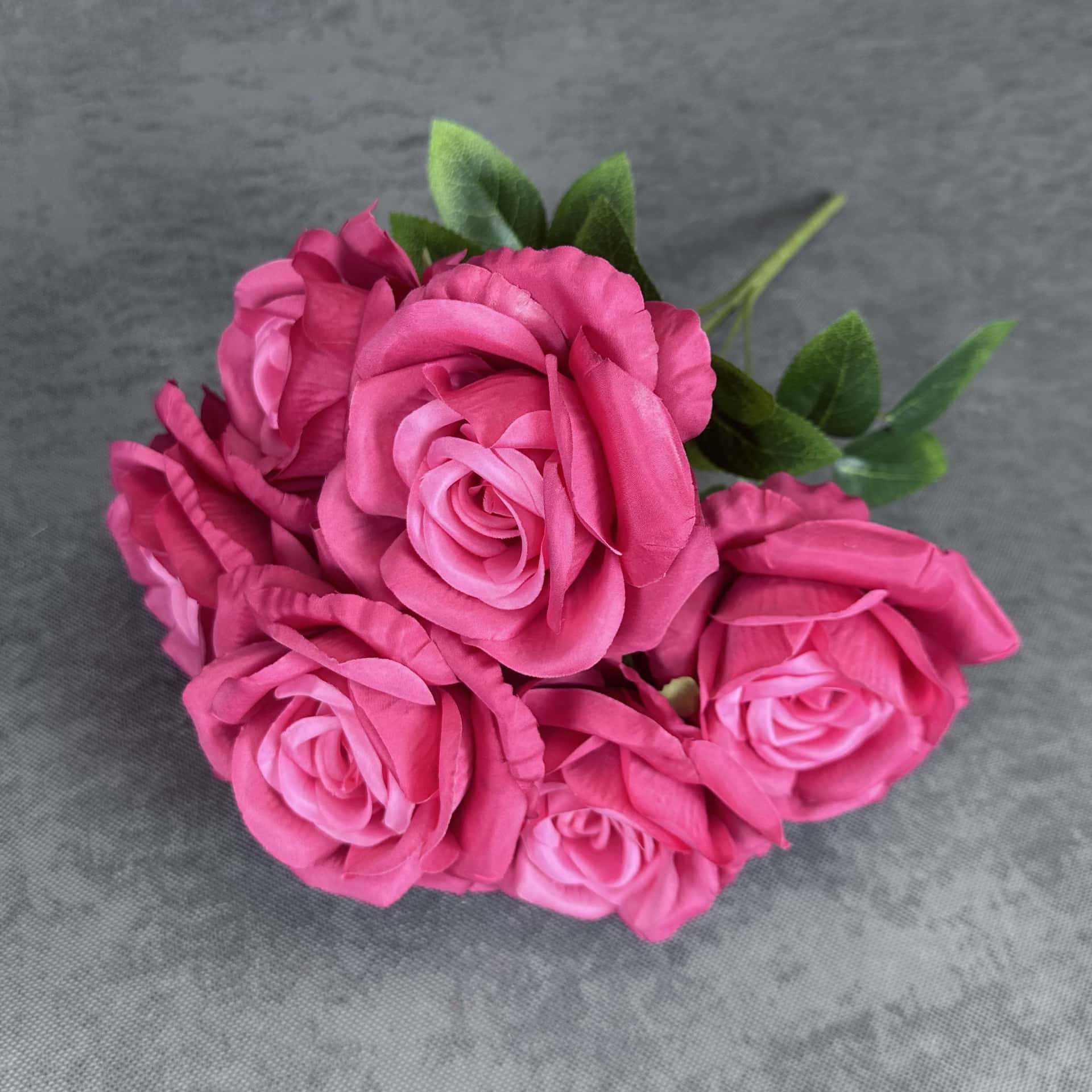 Flor simulada 7 mandos grandes rosas decoración de la escena de la boda decoración del hogar flor de seda hecha a mano decoración de flores falsas al por mayor