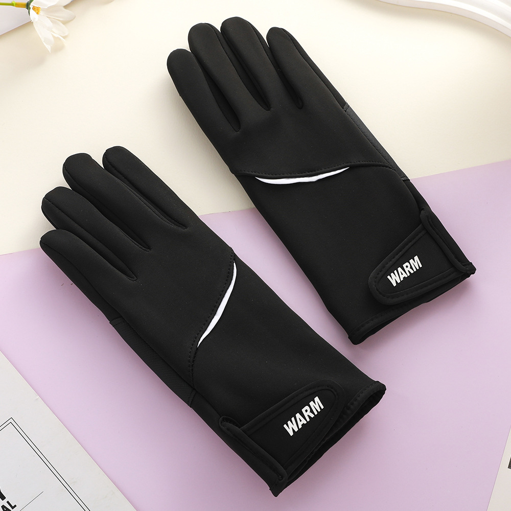 Guantes cálidos para mujeres otoño y invierno para montar a prueba de frío conducir a prueba de viento pantalla táctil impermeable invierno al aire libre guantes de terciopelo